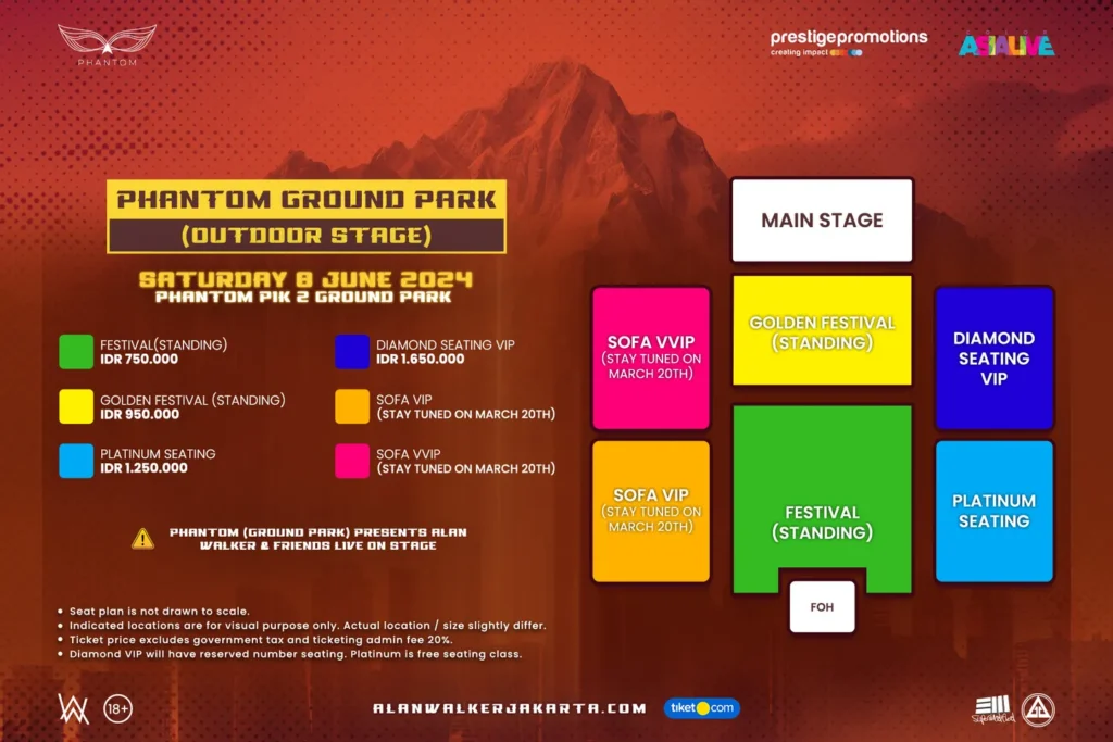 Alan Walker Jakarta 2024 Seating Plan