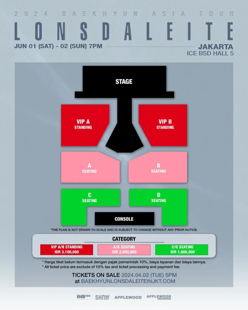 Baekhyun Jakarta Seating Category